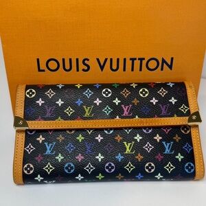 Louis Vuitton Takashi Murakami Porte Tresor Multicolor International Wallet